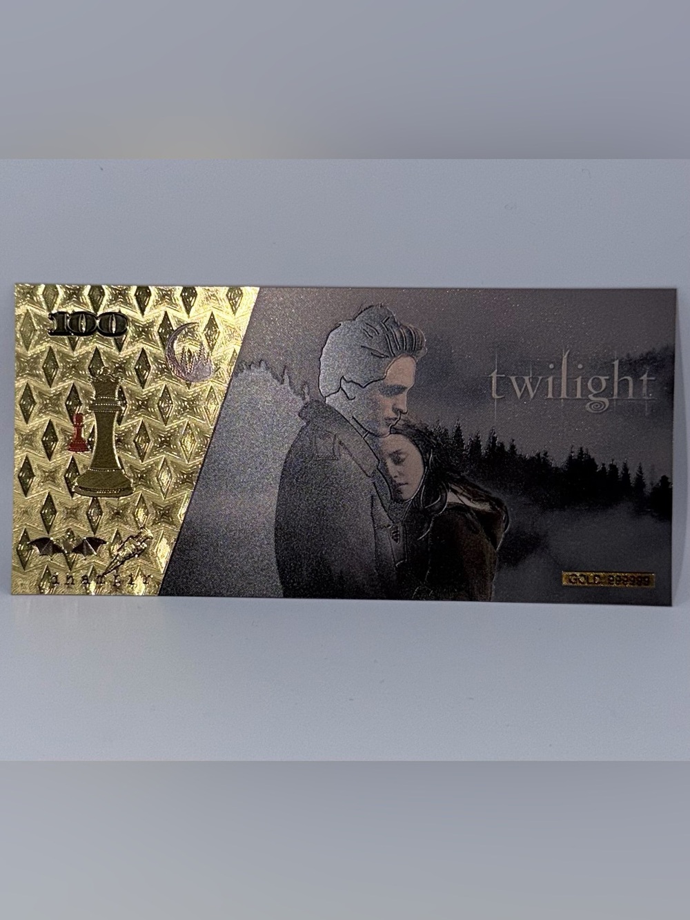 Twilight Themed Gold & Black Money Clip